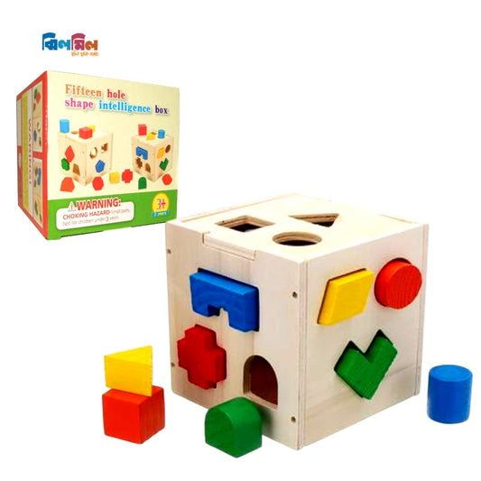 Wooden Fifteen Hole Shape Intelligence Box
