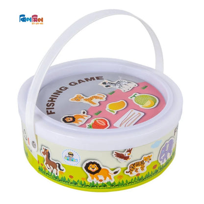 Magnetic Wooden Animal Fishing Game