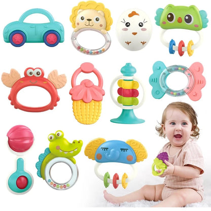 10 pcs Handbell Baby Rattle Toys