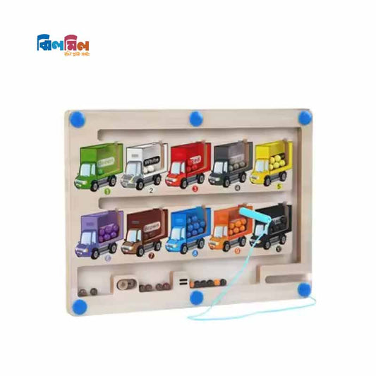 Magnetic Color and Number Maze Shapes