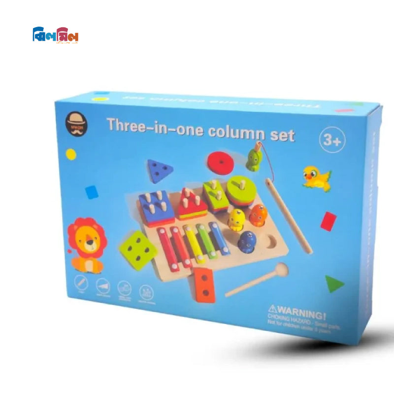 Wooden Three In One Column Set