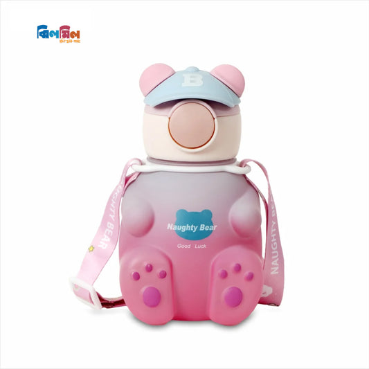 Noughty Bear Water Bottle Pink