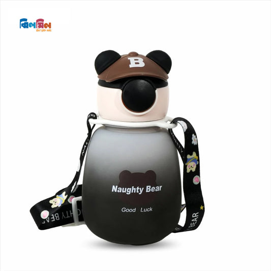 Noughty Bear Water Bottle Black