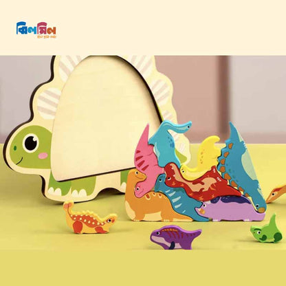 TOYARTSY Wooden 3D Puzzle Turtle
