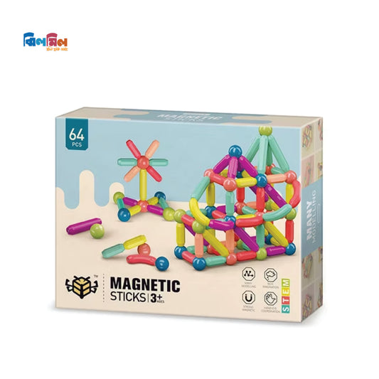 Magnetic Sticks 64 Pices