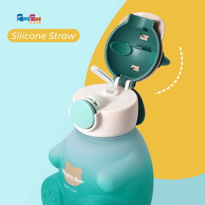 Noughty Bear Water Bottle Green