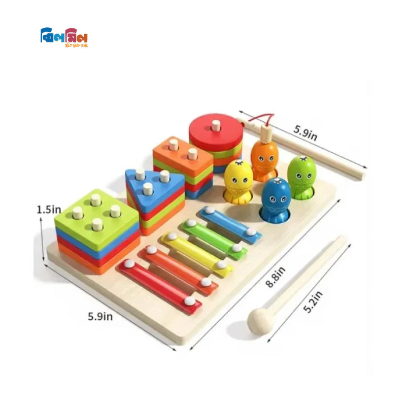 Wooden Three In One Column Set