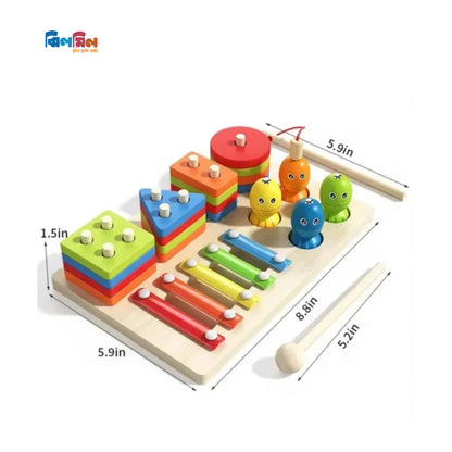 Wooden Three In One Column Set