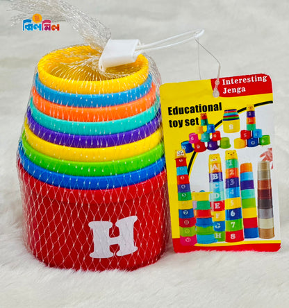 9 PCS Rainbow Stacking Cups