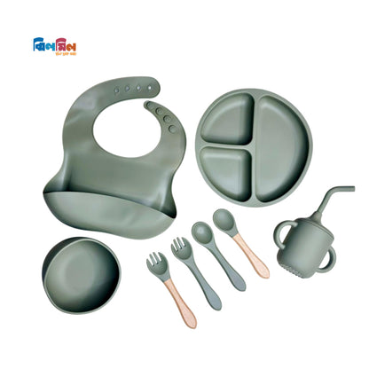 SILICONE BABY FEEDING SET