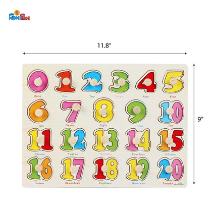 Wooden Numbers Pin Puzzle
