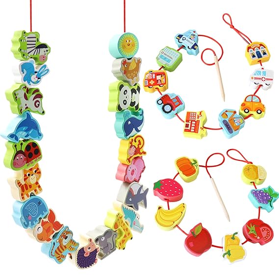 Wooden Lacing Beads Toy(Box)