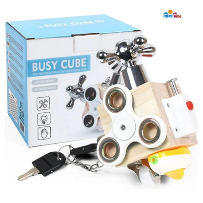 7-in-1 Montessori Busy Cube for Kids