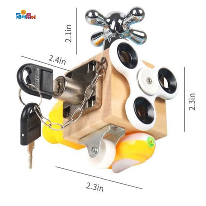 7-in-1 Montessori Busy Cube for Kids